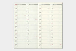 PRE-ORDER: 2024 Traveler's Notebook Refill - Regular Size - Weekly Vertical