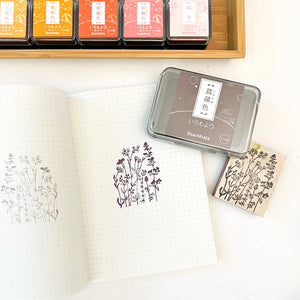 Shachihata Iromoyo Ink Pad - Iris color  Shobuiro 菖蒲色 - HAC-1-RV