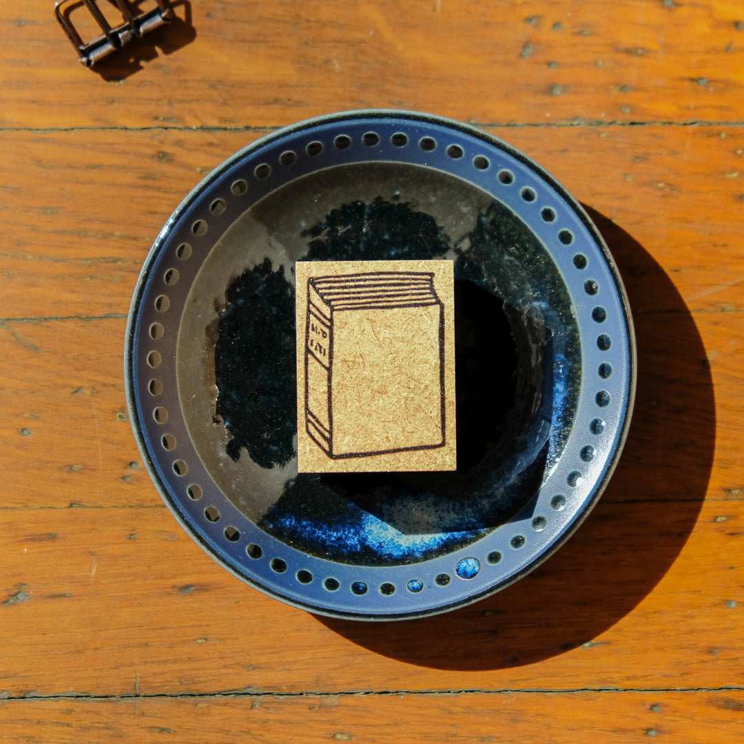 RiraRira Hanko Rubber Stamp - Antique Western Book Frame