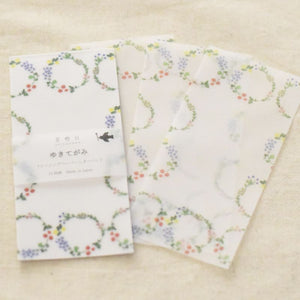 Seitousha Tracing Paper Memo Pad - Yukitegami Bouquet of Flowers SL-403