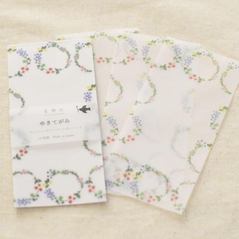 Seitousha Tracing Paper Memo Pad - Yukitegami Bouquet of Flowers SL-403