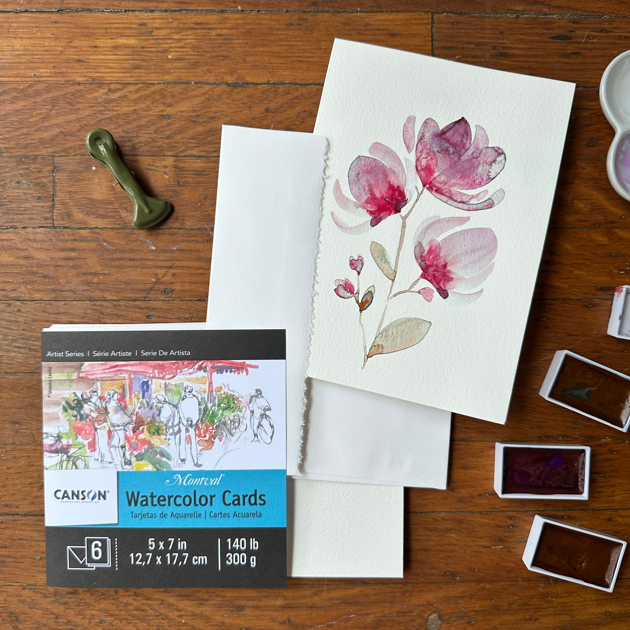 Canson Watercolor Greeting Card Set - Blank - Set of 6