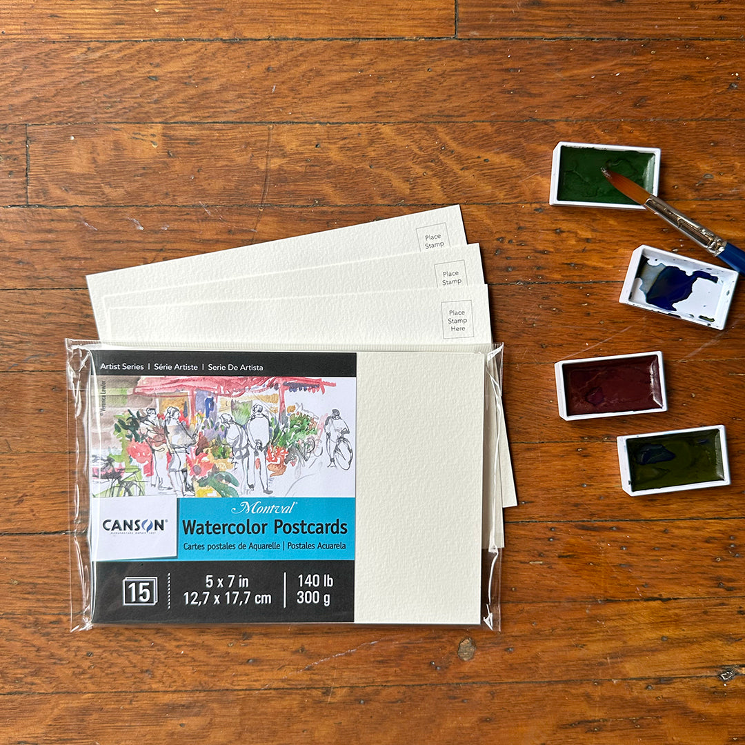 Canson Watercolor Postcard Set - Blank - Pkg of 15