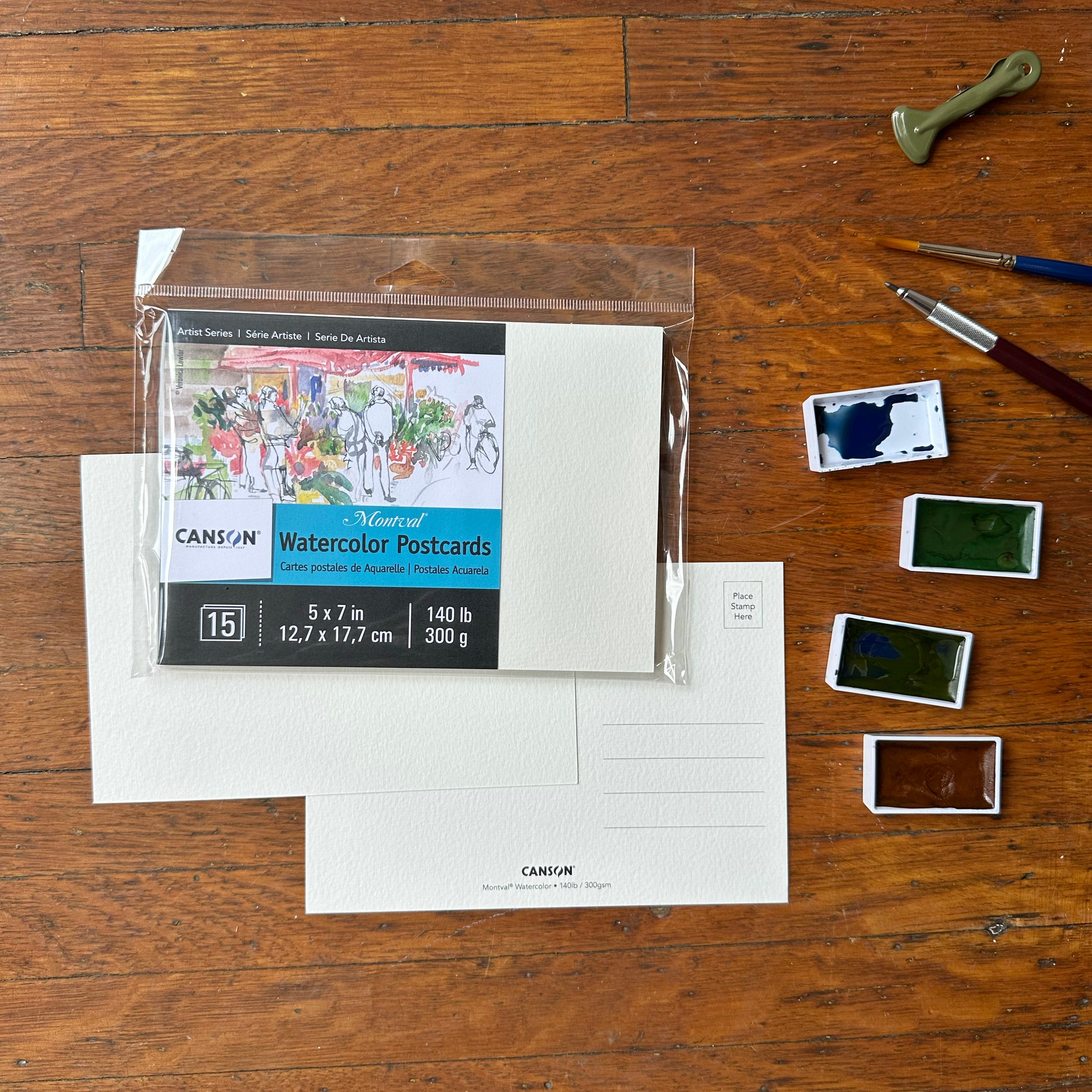 Canson Watercolor Postcard Set - Blank - Pkg of 15