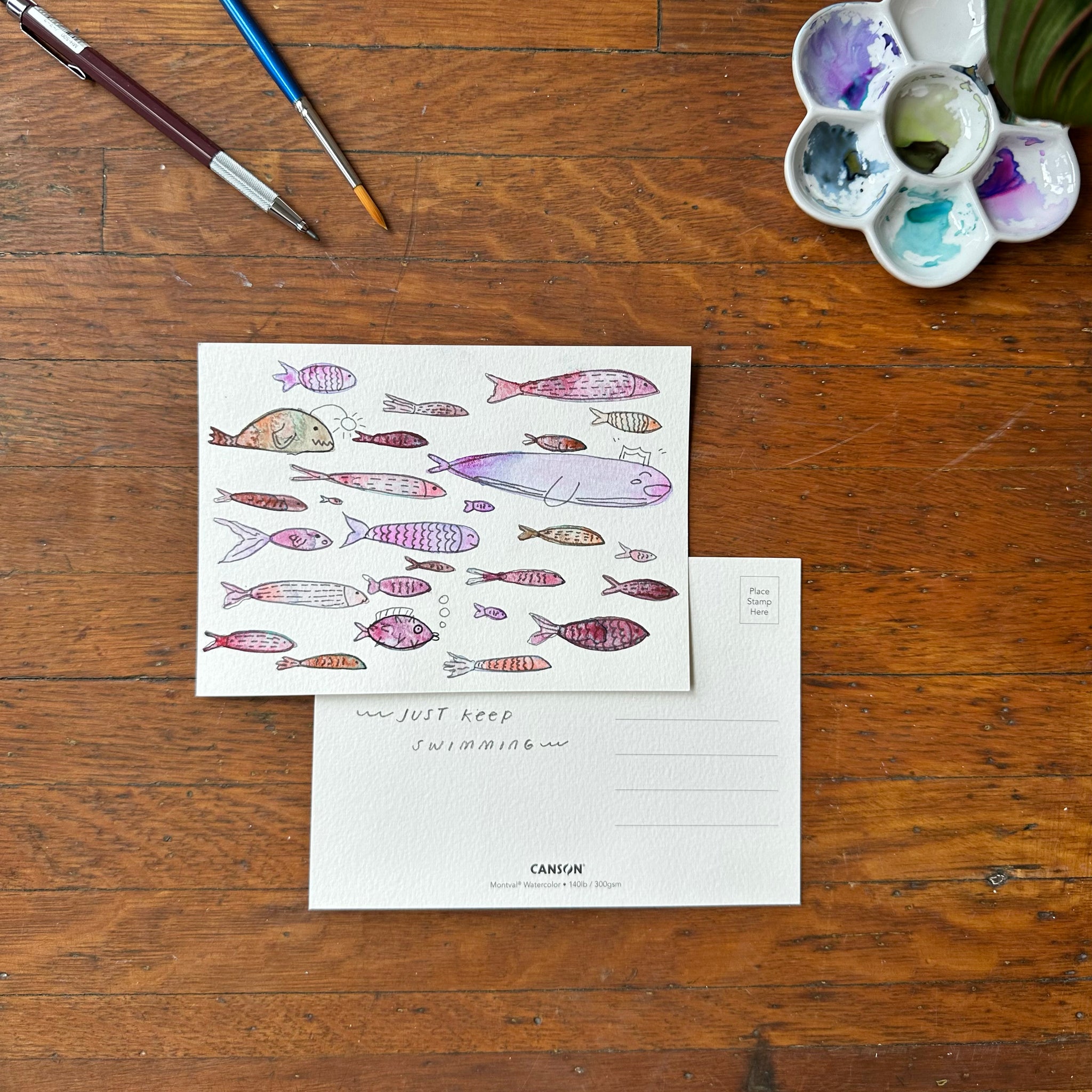 Canson Watercolor Postcard Set - Blank - Pkg of 15