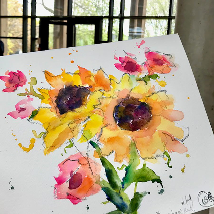 Summer Sunflowers - A Watercolor Workshop