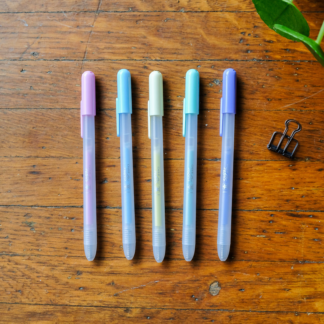 Sakura Sugar Knock 5 Color Set of Retractable Gel Pens