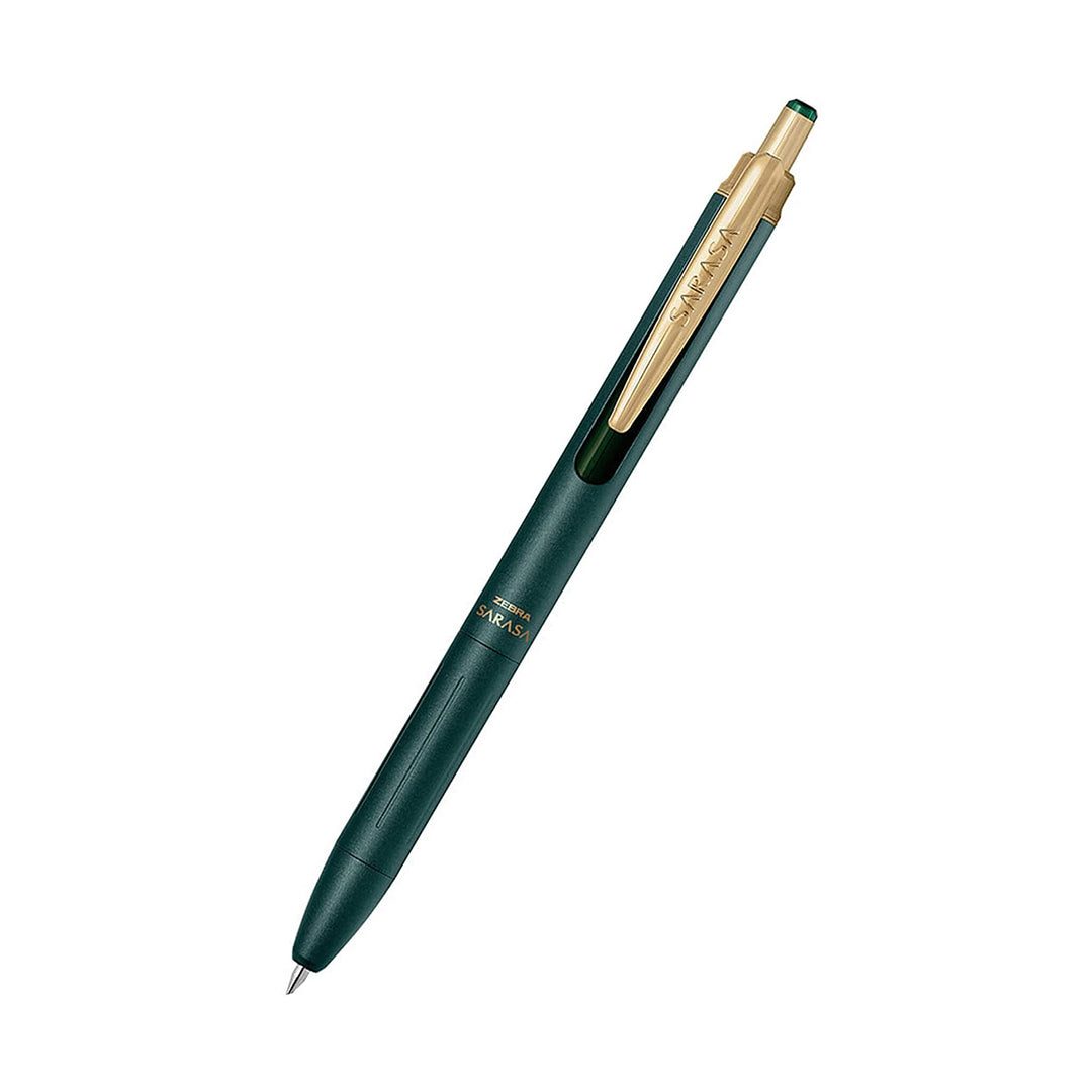 Zebra Sarasa 0.5 Grand Brass Pen - Vintage Green Black P-JJ57-VGB