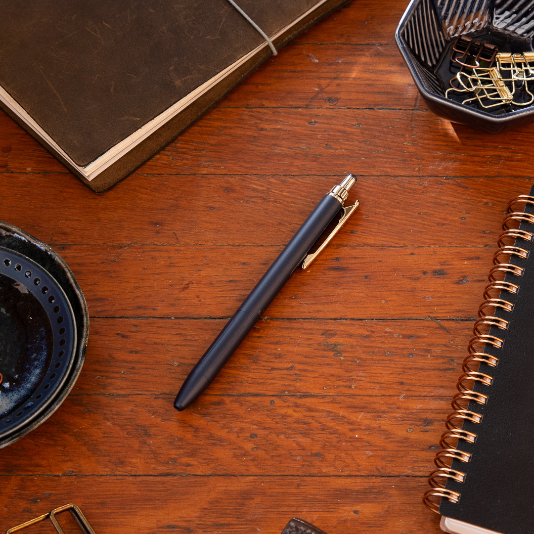 Zebra Sarasa 0.5 Grand Brass Pen - Vintage Blue Black - P-JJ57-VDB