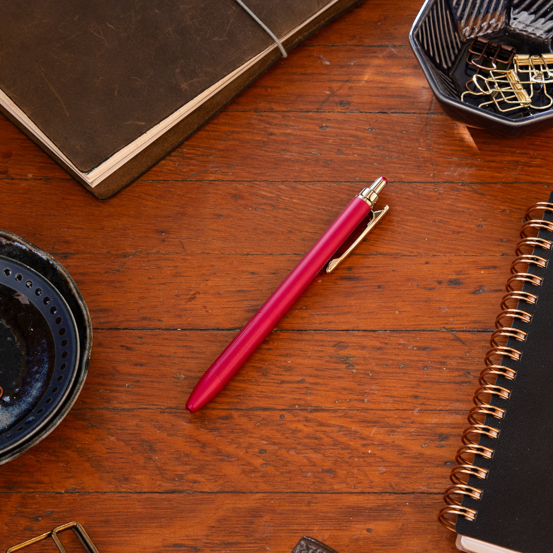 Zebra Sarasa 0.5 Grand Brass Pen - Vintage Cassis Black P-JJ57-VEG