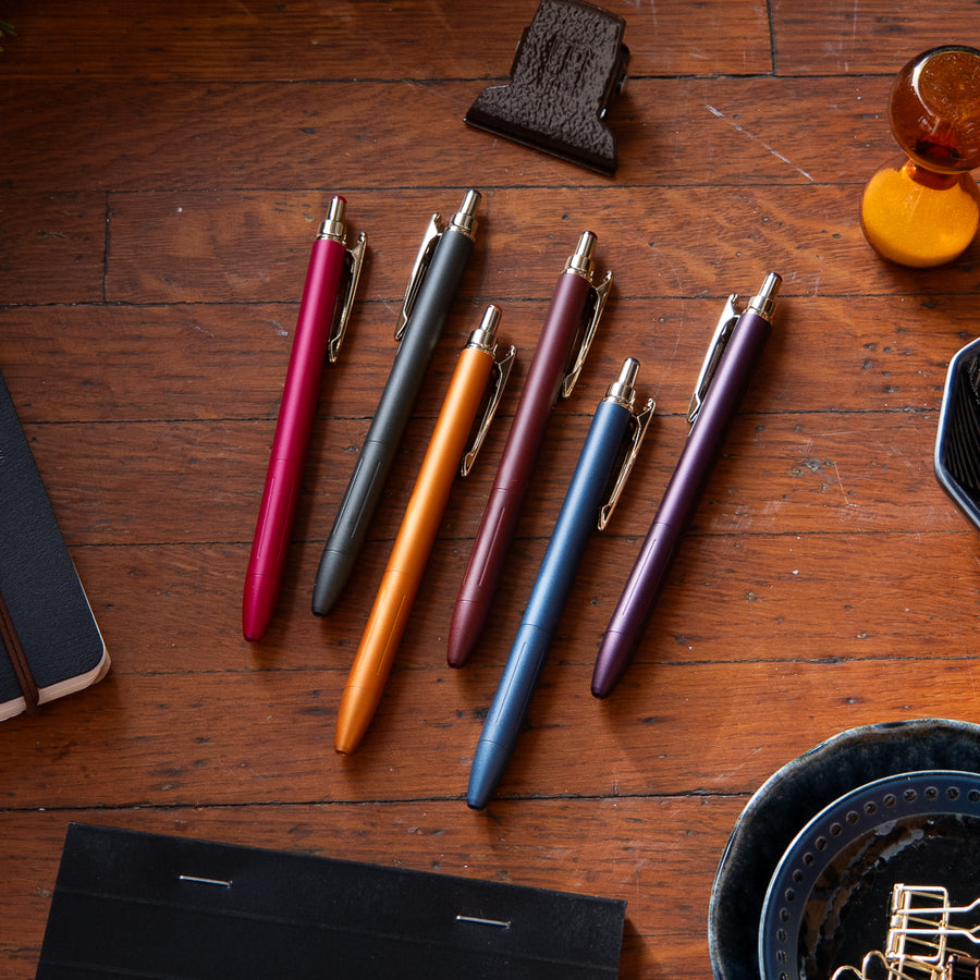 Zebra Sarasa 0.5 Grand Brass Pen - Vintage Cassis Black P-JJ57-VEG