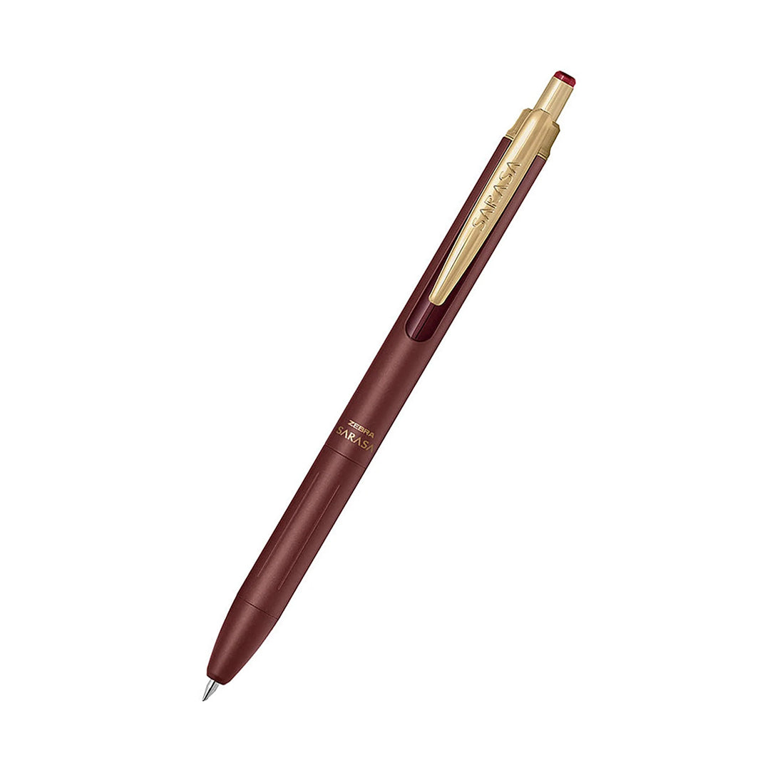 Zebra Sarasa 0.5 Grand Brass Pen - Vintage Red Black P-JJ57-VRB