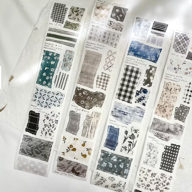 Pion - 5cm Washi Tape - Deco Floral Cloth