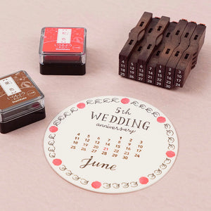Shachihata  Connected Number Stamp Perpetual Calendar