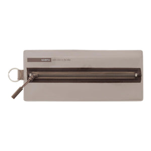 Lihit Lab Soeru Center Zip Pen Case - Brown