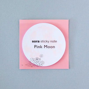 Sora Moon Sticky Notes - Pink Moon