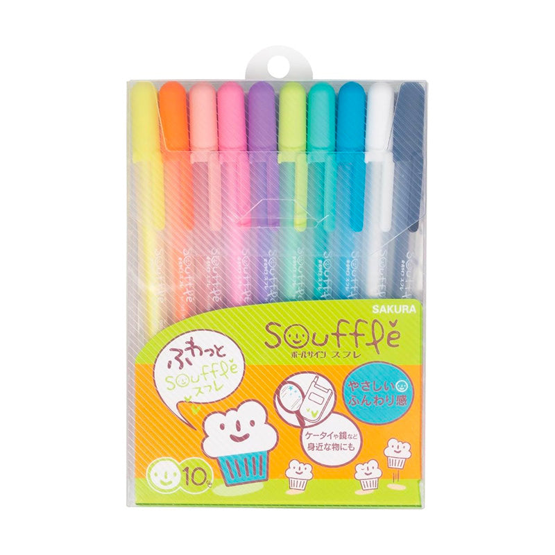 Sakura Souffle Pens - Set of 10 - Chalk Like Pens