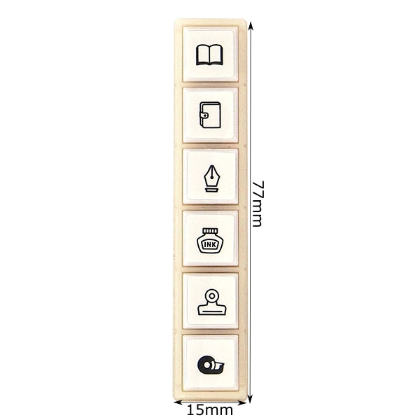 Pochitto 6 Push Button Stamp - Stationery 1800-011