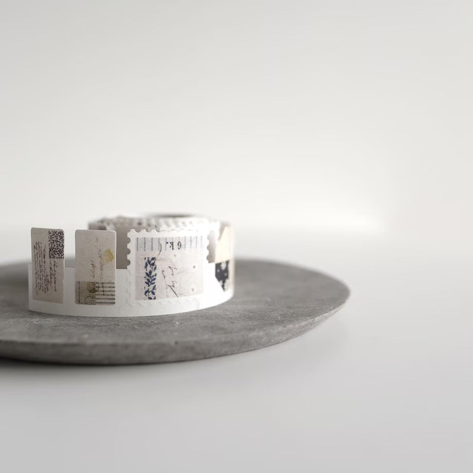 Yohaku Sticker Flake Roll - YC-030 CHECK & STRIPE Winter Gift Mosaic