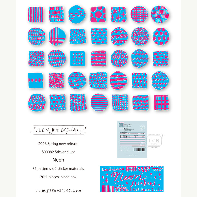 PRE ORDER: LCN Sticker Club - Neon S00082