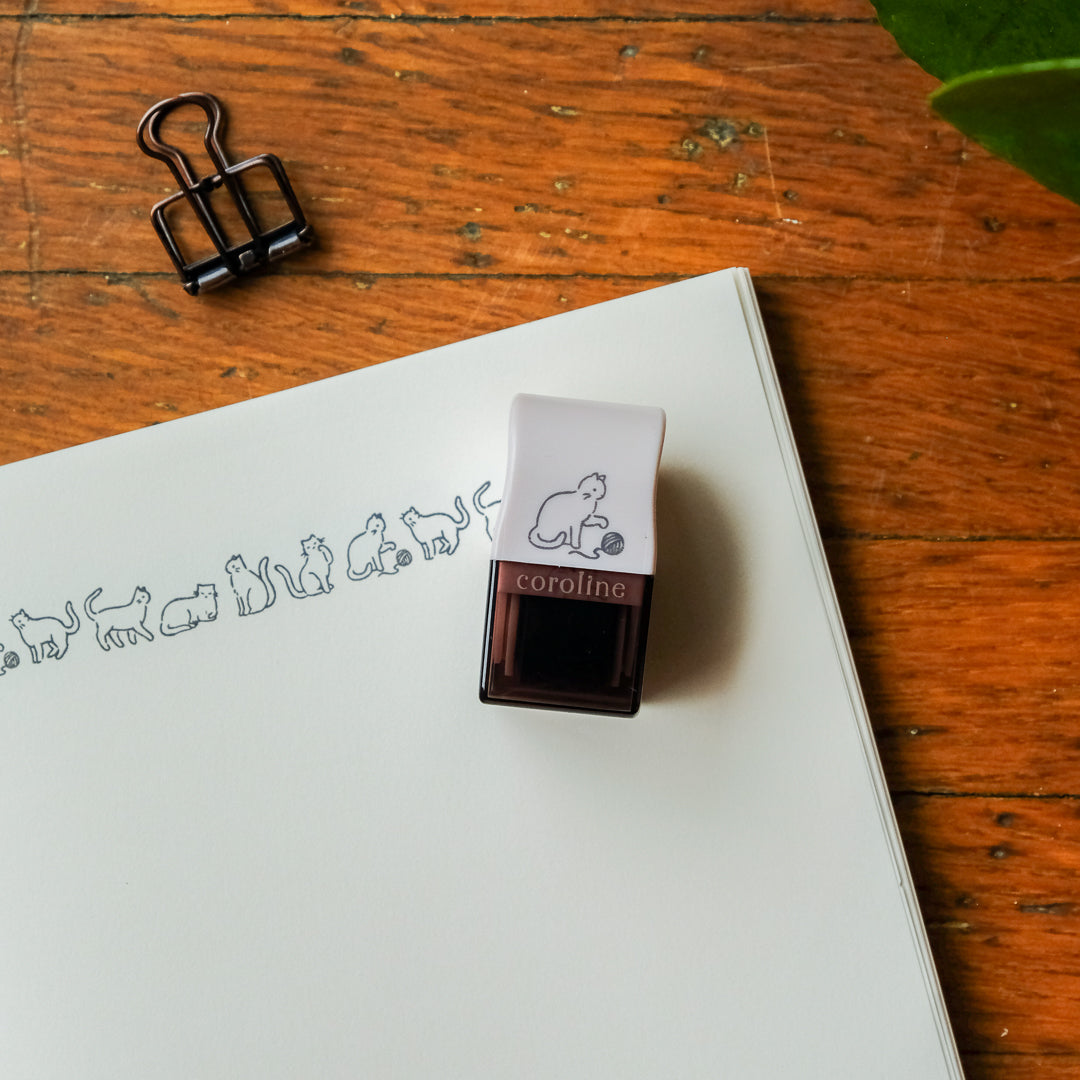 Sun-Star Roller Stamp - Coroline Self-Inking Stamp - Cat