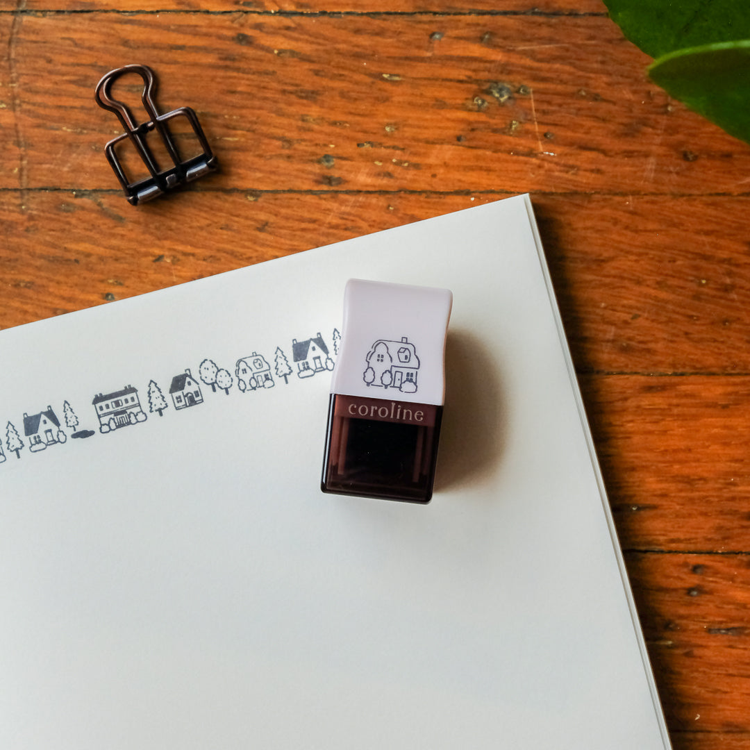 Sun-Star Roller Stamp - Coroline Self-Inking Stamp - House
