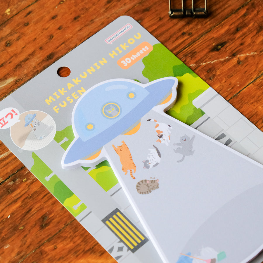 Sun-Star UFO Sticky Memo Pad - Cat Meeting