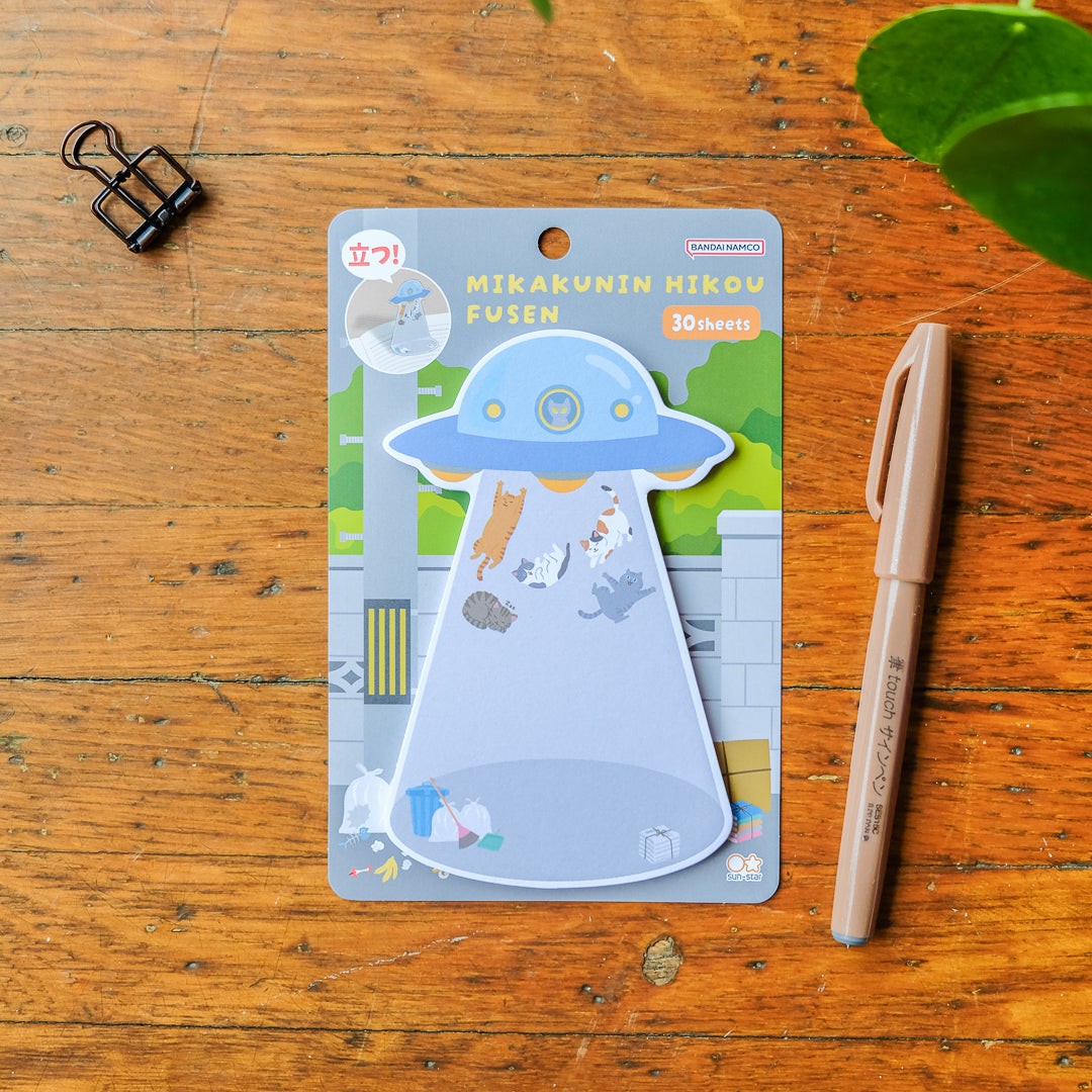 Sun-Star UFO Sticky Memo Pad - Cat Meeting