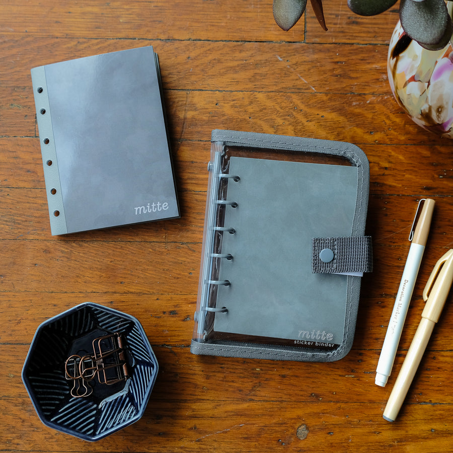 Sun-Star Mitte Sticker Binder - Grey