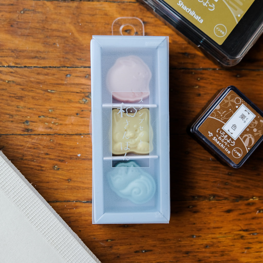 Sun-Star Wasanbon 3pc Stamp Set - Dog