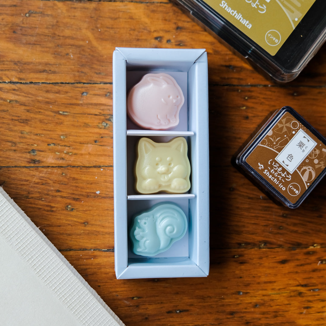Sun-Star Wasanbon 3pc Stamp Set - Dog