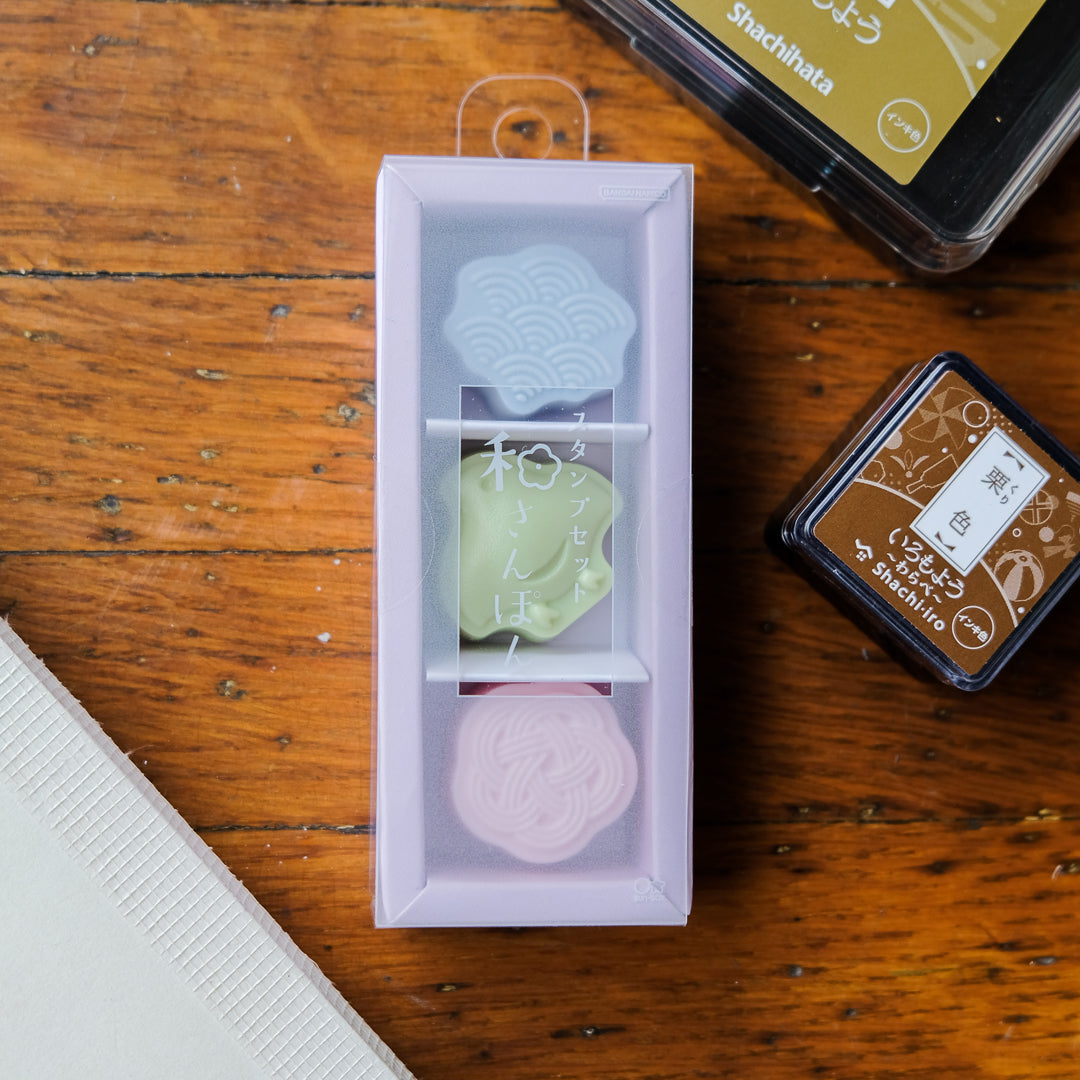 Sun-Star Wasanbon 3pc Stamp Set - Kotobuki