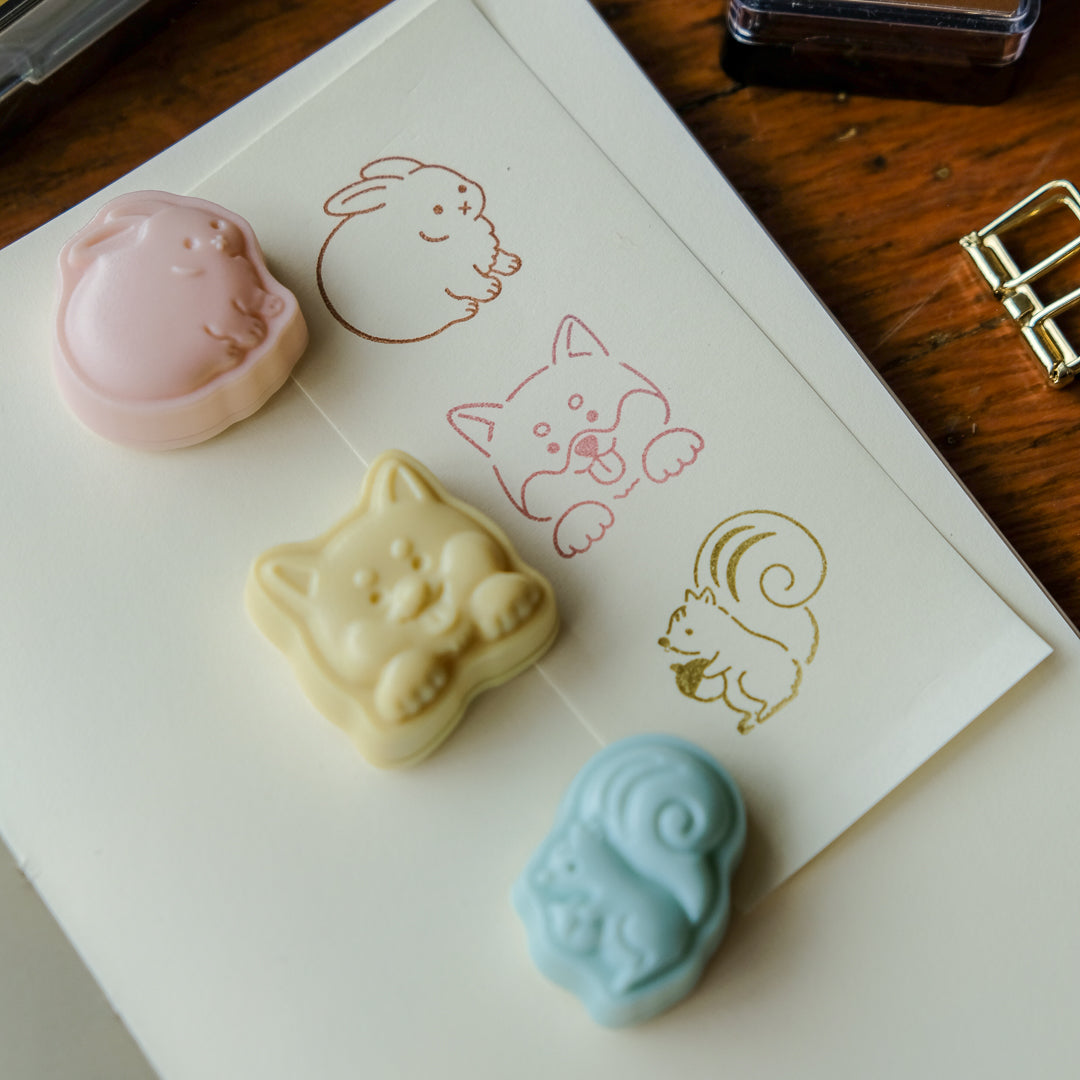 Sun-Star Wasanbon 3pc Stamp Set - Dog