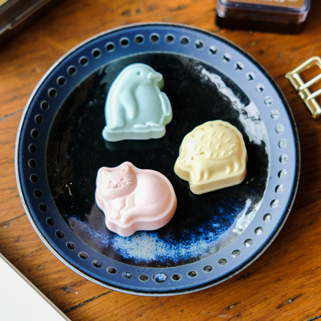 Sun-Star Wasanbon 3pc Stamp Set - Cat