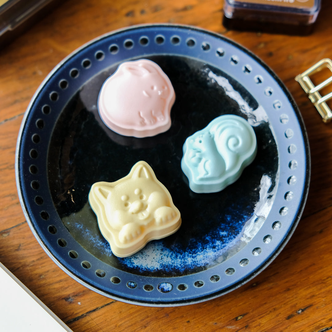 Sun-Star Wasanbon 3pc Stamp Set - Dog