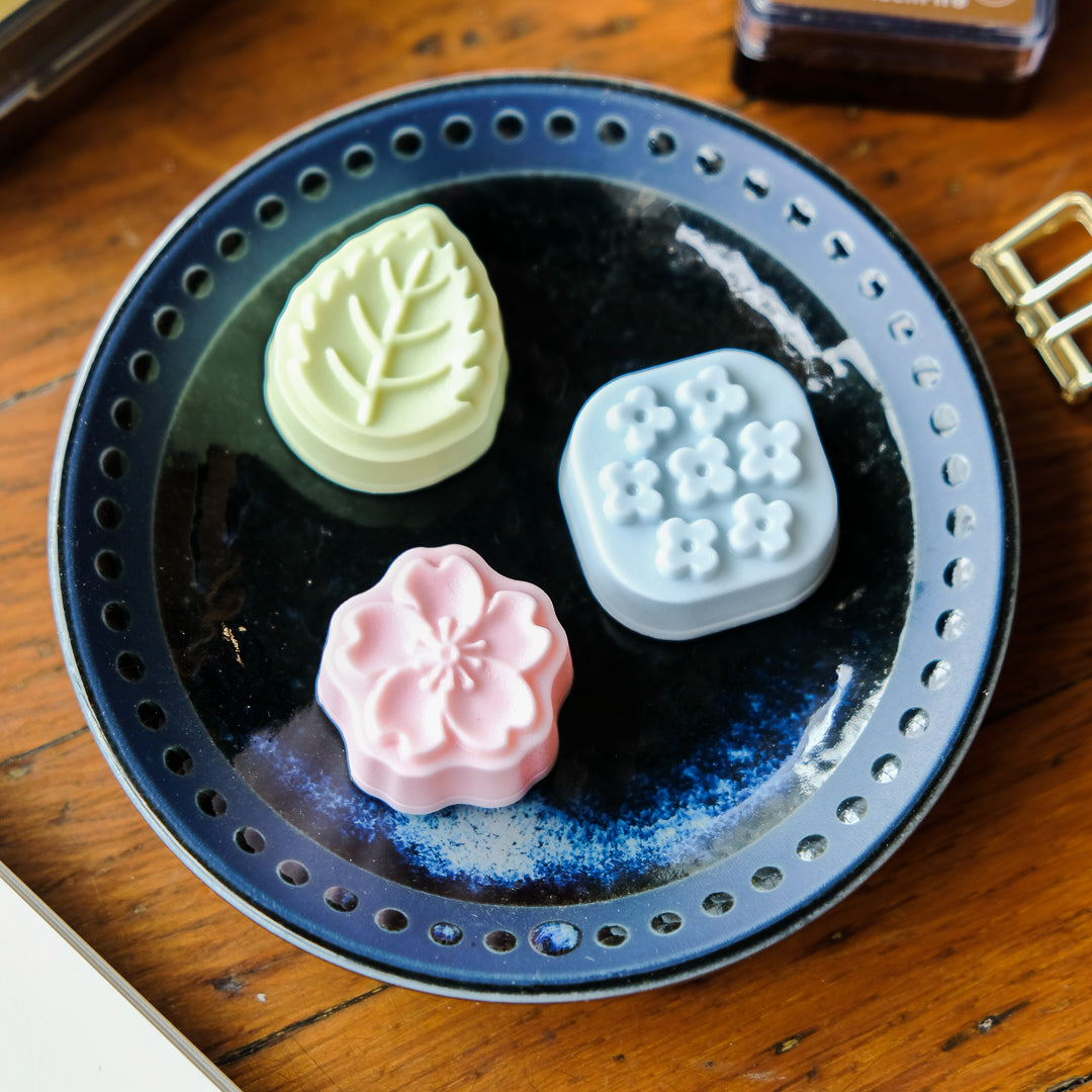 Sun-Star Wasanbon 3pc Stamp Set - Flower