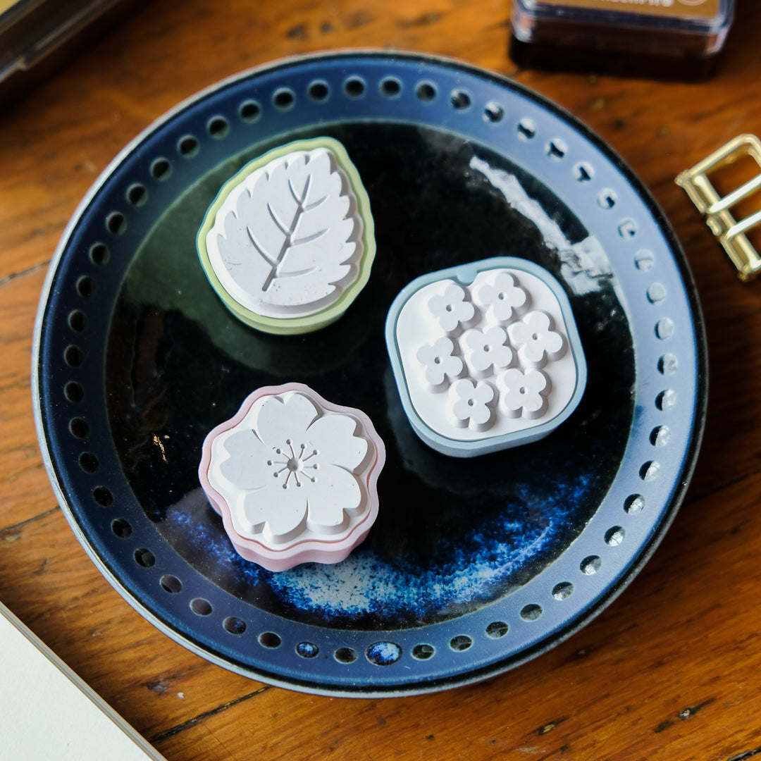 Sun-Star Wasanbon 3pc Stamp Set - Flower