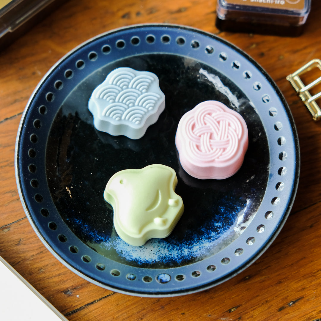 Sun-Star Wasanbon 3pc Stamp Set - Kotobuki