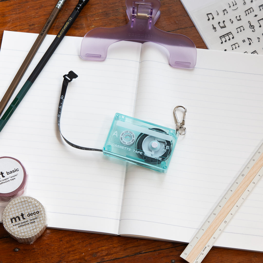 Cassette Tape Measuring Tape - Vintage Blue