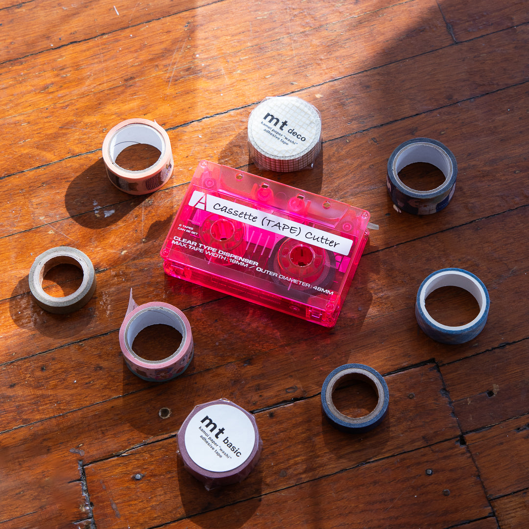 Cassette Tape Cutter - Clear Pink