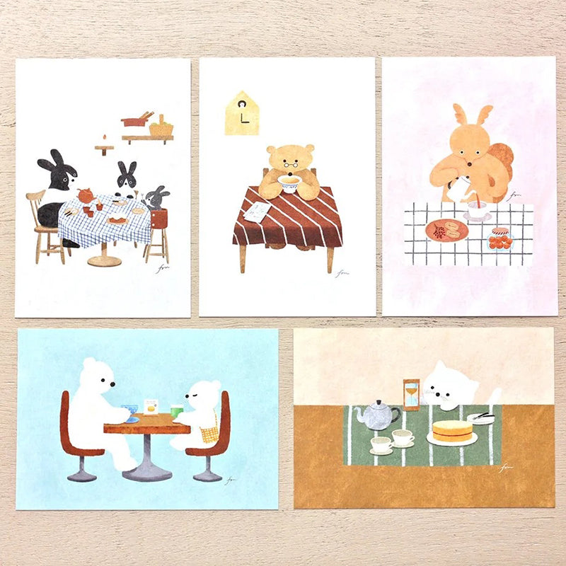Cozyca x Mariko Fukuoka Postcard Set - 25561 Tea Time
