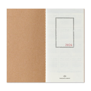 PRE ORDER (OCT 1) 2026 Traveler's Notebook Refill - Regular Size - Monthly
