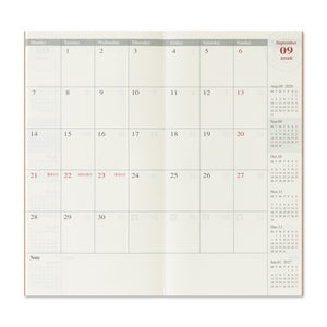 PRE ORDER (OCT 1) 2026 Traveler's Notebook Refill - Regular Size - Monthly