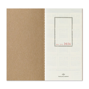 PRE ORDER (OCT 1) 2026 Traveler's Notebook Refill - Regular Size - Weekly Vertical