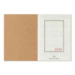 PRE ORDER (OCT 1) 2026 Traveler's Notebook Refill - Passport Size - Monthly