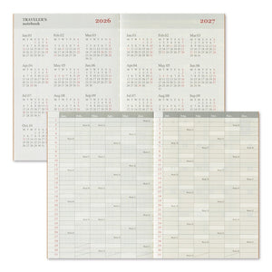 PRE ORDER (OCT 1) 2026 Traveler's Notebook Refill - Passport Size - Monthly