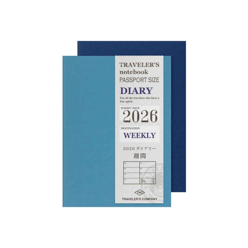 PRE ORDER (OCT 1) 2026 Traveler's Notebook Refill - Passport Size - Weekly