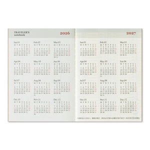 PRE ORDER (OCT 1) 2026 Traveler's Notebook Refill - Passport Size - Weekly