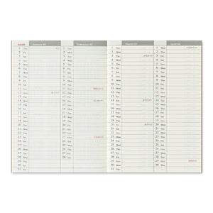PRE ORDER (OCT 1) 2026 Traveler's Notebook Refill - Passport Size - Weekly