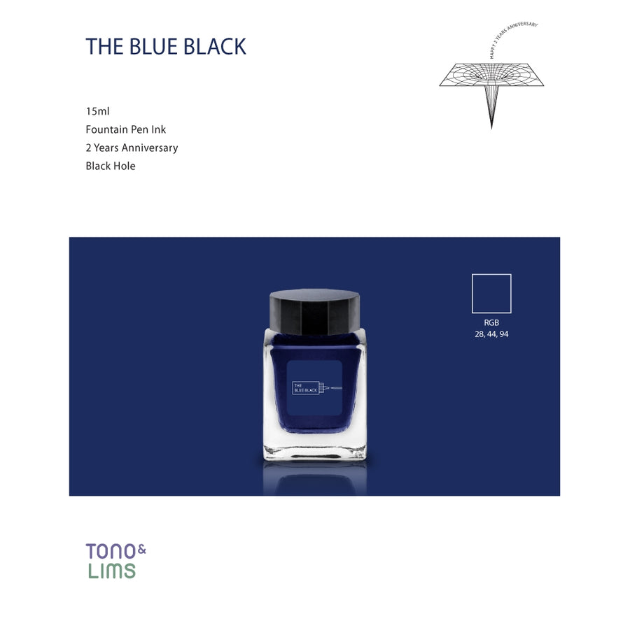 Tono & Lims Fountain Pen Ink - 2 Years Anniversary - The Blue Black